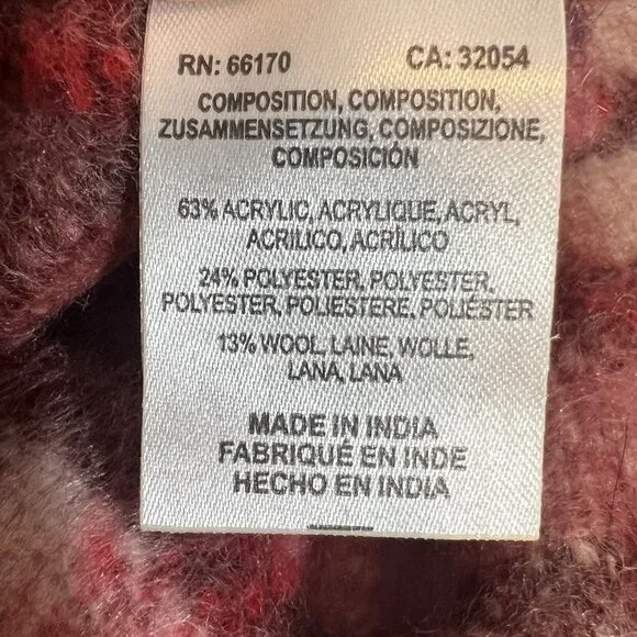 Anthropologie ANDERSEN & LAUTH Plaid Poncho Wool Blend Size ALL Fringe Winter - Picture 5 of 6